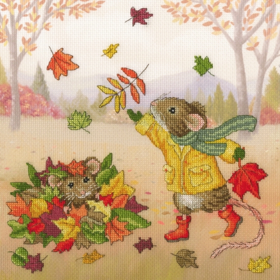 Picture of Fall Friends (On A Mice Adventure) Cross Stitch Kit by Bothy Threads