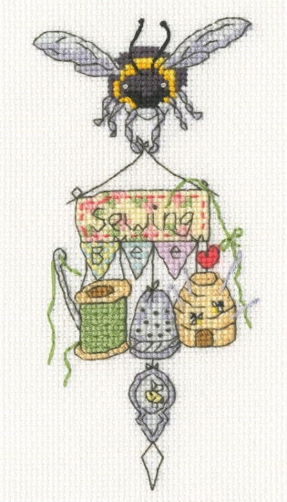 Picture of Sewing Bee (Bee & Ladybird) Cross Stitch Kit By Bothy Threads