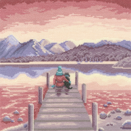 Picture of A Pawfect Place By The Water (Lucy Pittaway) Cross Stitch Kit By Bothy Threads