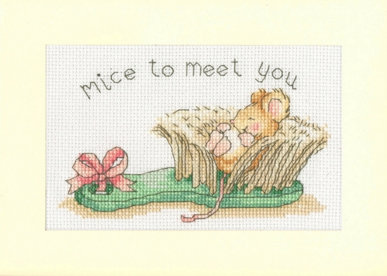 Picture of Mice To Meet You (The Margaret Sherry Collection Greetings Cards ) Cross Stitch Kit By Bothy Threads