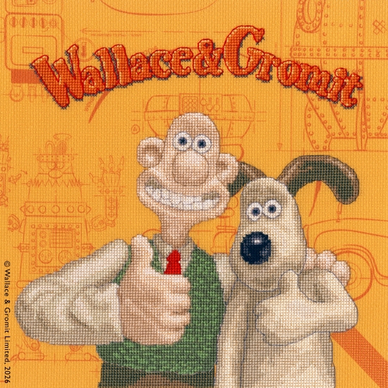 Picture of Wonderfully Wallace and Gromit Cross Stitch Kit by Bothy Threads