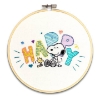 Picture of Happy Snoopy (Peanuts) Embroidery Kit With Hoop
