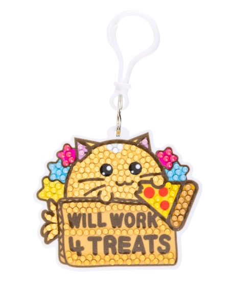 Picture of Will Work 4 Treats - Crystal Art Bag Charm Kit (Fuzz Balls)
