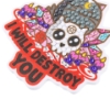 Picture of I Will Destroy You - Crystal Art Bag Charm Kit (Fuzz Balls)