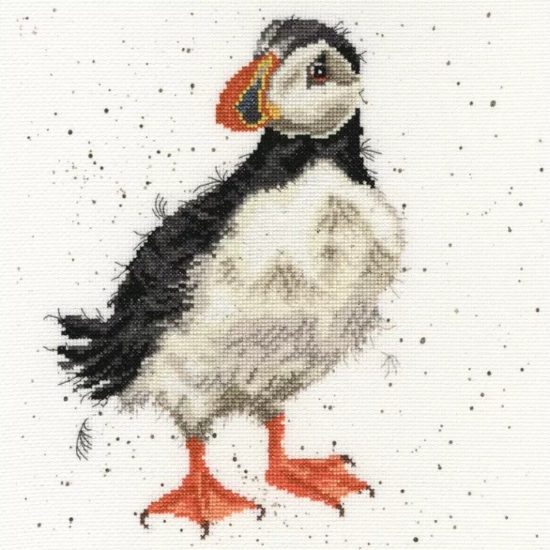 Picture of Little Clown Puffin - (Hannah Dale) Cross Stitch Kit by Bothy Threads