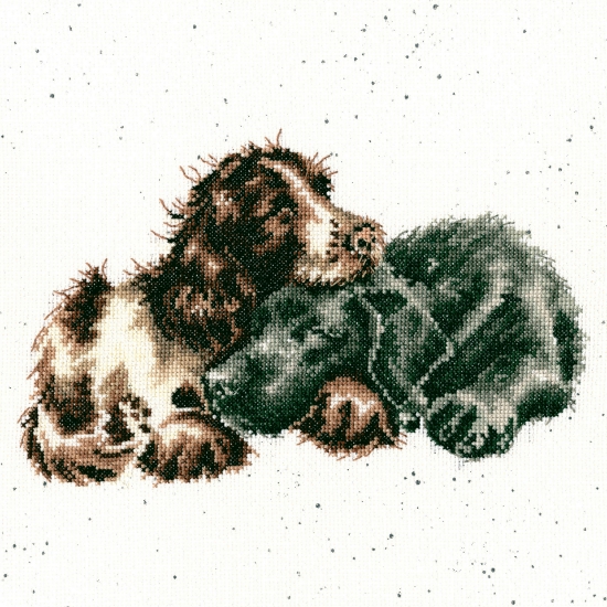Picture of Growing Old Together Dogs (Hannah Dale) Cross Stitch Kit By Bothy Threads