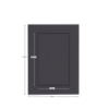 Picture of Rectangular Aperture A6 Cards - Grey (Pack Of 5)