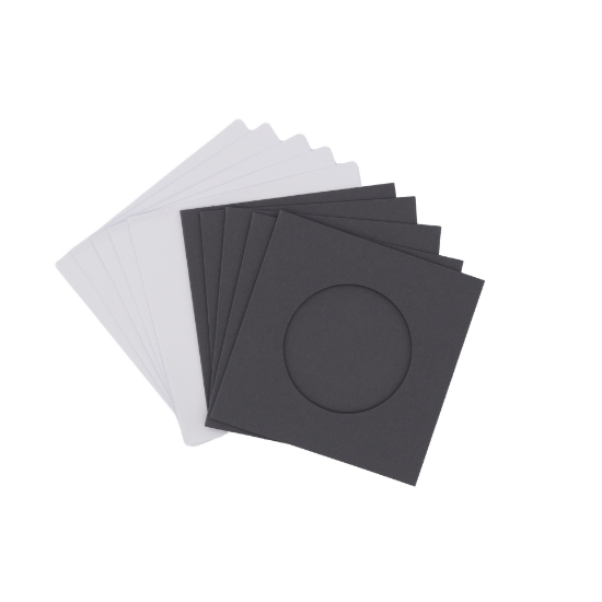 Picture of Round aperture square cards - Grey (Pack of 5)
