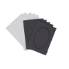 Picture of Oval Aperture A6 Cards - Grey (Pack Of 5)