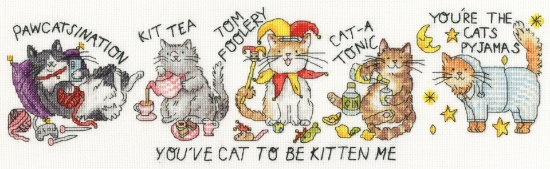 Picture of You've Cat To Be Kitten Me - (Jelly Armchair) Cross Stitch Kit By Bothy Threads