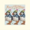 Picture of Huffin' Puffin Christmas - Christmas Card Cross Stitch Kit by Bothy Threads