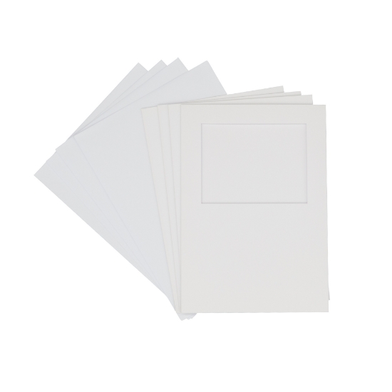 Picture of Landscape Rectangular Aperture 5x7 Cards - White (Pack Of 4)