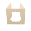 Picture of Fancy Frame aperture square cards - Cream (Pack of 5)