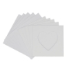 Picture of Heart aperture square cards - White (Pack of 5)