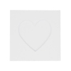 Picture of Heart aperture square cards - White (Pack of 5)