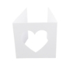 Picture of Heart aperture square cards - White (Pack of 5)