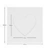 Picture of Heart aperture square cards - White (Pack of 5)