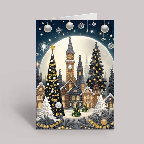 Picture of Silent Night Crystal Art Card Kit 12x17cm