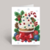 Picture of Christmas Cupcake Crystal Art Card Kit 12x17cm