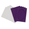 Picture of Oval Aperture A6 Cards - Purple (Pack Of 5)