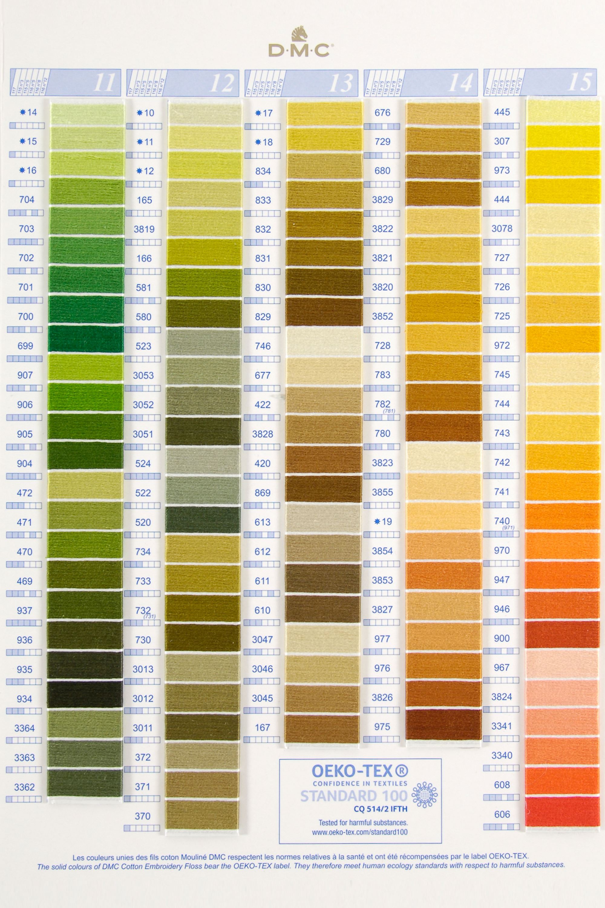 DMC Color Chart from