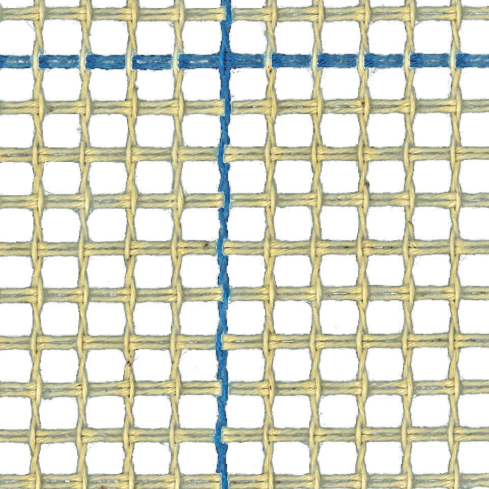 Zweigart Rug/Tapestry Canvas (3hpi) Blue Lined Latch Hook Rug Canvas (Multiple S