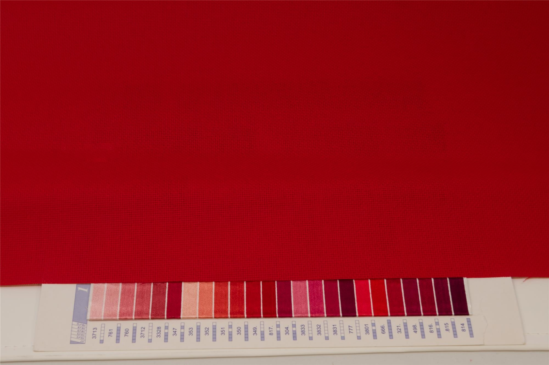 Zweigart Christmas Red 18 Count Aida (954) (Multiple Sizes Available) - Picture 4 of 10