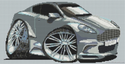 Picture of Aston Martin DBS Caricature Cross Stitch