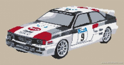 Picture of Audi Quattro Rally Car Cross Stitch