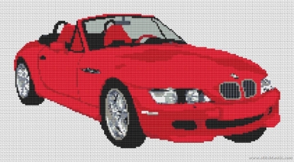 Picture of BMW Z3 Cross Stitch
