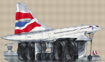 Picture of British Airways Concorde Cross Stitch