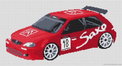 Picture of Citroen Saxo Rally Car Cross Stitch