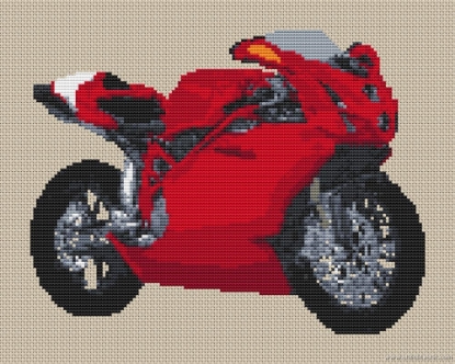 Picture of Ducati  749 Motorcycle Cross Stitch