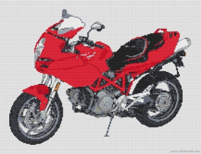 Picture of Ducati Multistrada Motorcycle Cross Stitch