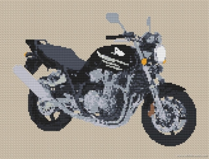 Picture of Honda CB1300 Motorcycle Cross Stitch