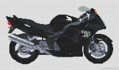 Picture of Honda CBR 1100XX Superblackbird Motorcycle Cross Stitch