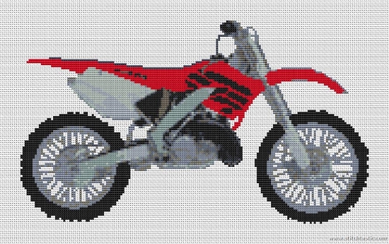 Harley Motors Stamped Cross Stitch Kit 12 X 16