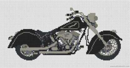 Picture of Indian Chief 1999 Motorcycle Cross stitch
