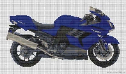 Kawasaki motorcycles cross stitch designs | Stitchtastic