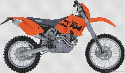 Picture of KTM 450 Exec 2003 Motorcycle Cross Stitch