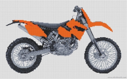 Picture of KTM 450 Exec 2005 Cross stitch chart