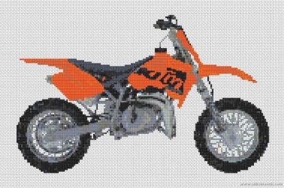 Picture of KTM 50 Motorcycle Cross Stitch