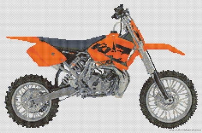 Picture of KTM 65 Motorcycle Cross Stitch