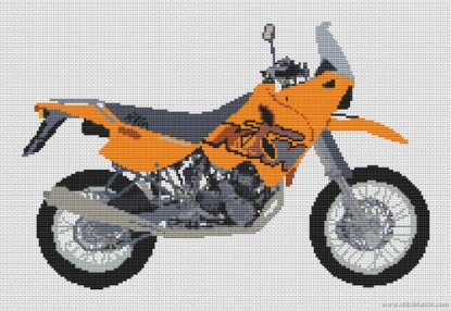 Picture of KTM LC4 1999 Motorcycle Cross stitch