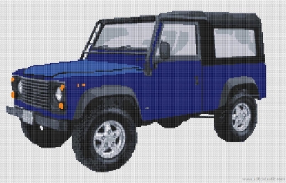 Picture of LandRover Defender 90 Single Cab Cross Stitch