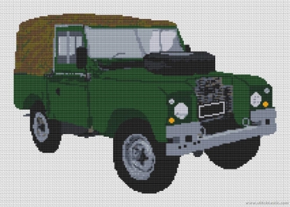 Picture of Landrover Series 2A Canvas Back Cross Stitch
