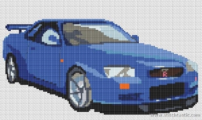 Picture of Nissan Skyline Cross Stitch