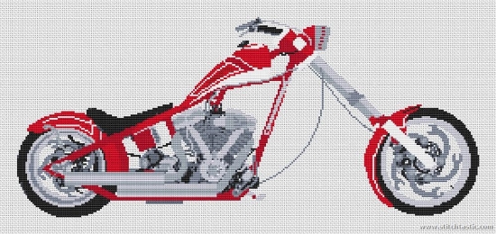 Orange County Chopper Snap on Tools Cross Stitch Kit and Chart Stitchtastic
