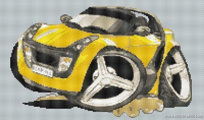 Picture of Smart Car Roadster Cross Stitch