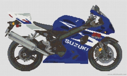 Picture of Suzuki GSXR 600 K4 motorcycle Cross Stitch